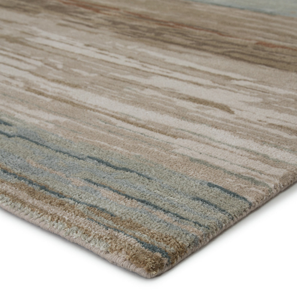 Jaipur Living Mondrian Handmade Abstract Tan/ Light Gray Area Rug 10'X14'