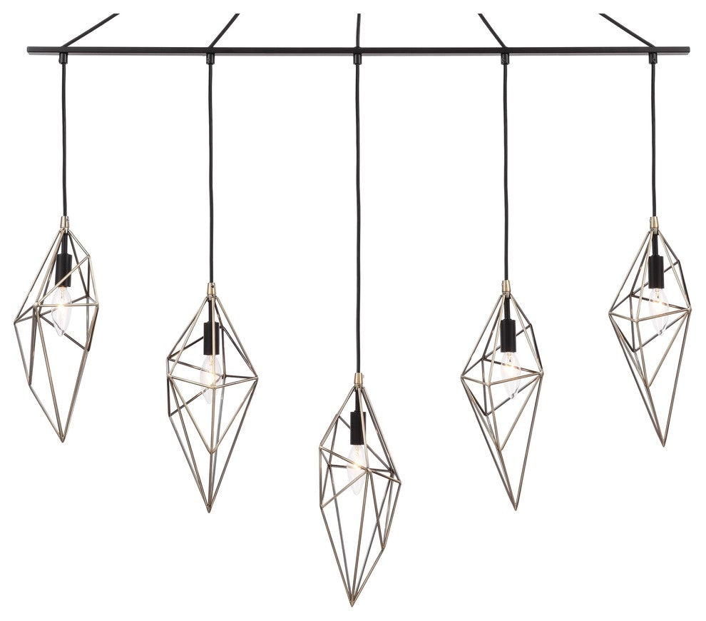 Woodbridge Lighting Lanning Linear Pendant, Antique Brass/Bronze