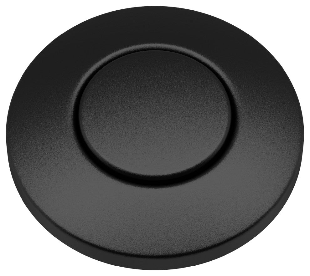 KRAUS Garbage Disposal Air Switch Kit w Push Button, AC Adapter, Cord, Tube, Matte Black
