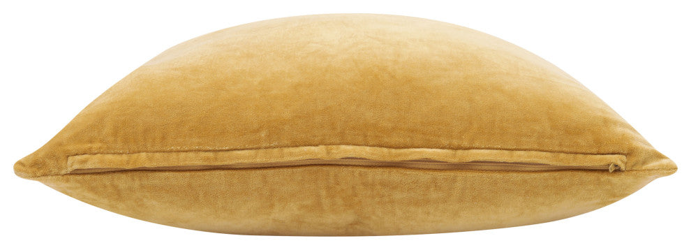 Stacy Garcia Ochre Velvet Handmade Throw Pillow