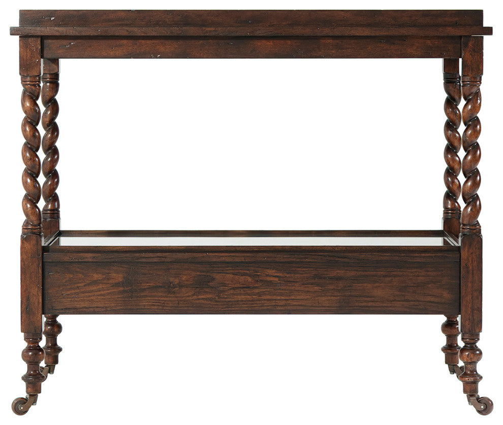 English Antiqued Serving Table