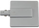 Volume Lighting V2714 6"W Live End Power Feeds for 1 Circuit Line - Silver Gray