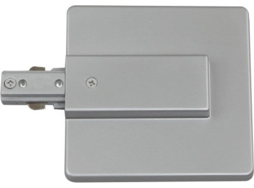 Volume Lighting V2714 6"W Live End Power Feeds for 1 Circuit Line - Silver Gray