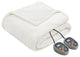 Beautyrest Heated Microlight to Berber Blanket, Ivory