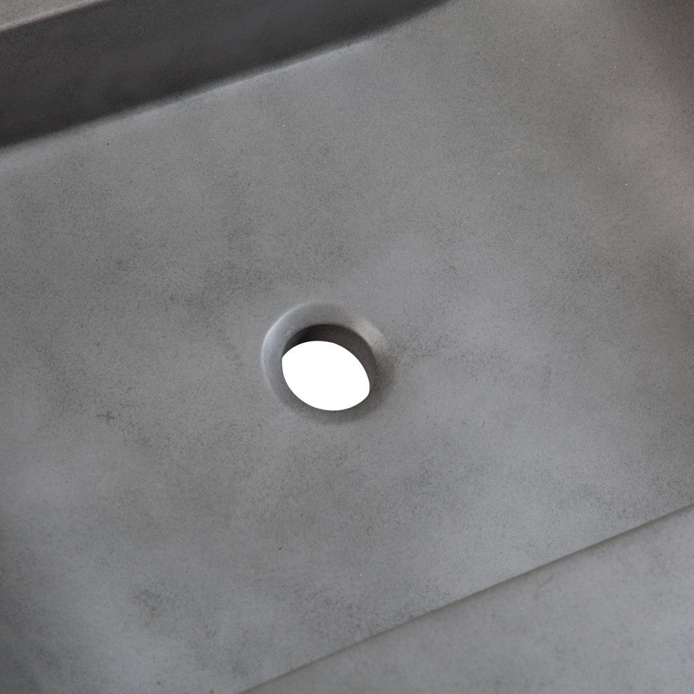 36" Single Bathroom Cement Vanity Top with Sink