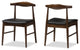 Baxton Studio Winton Mid-Century Modern Walnut Wood Dining Chair, Set of 2