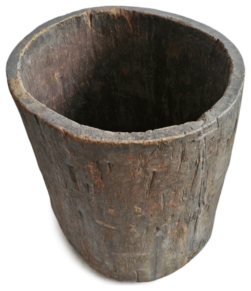 Consigned Giant Naga Wood Trunk Pot 3