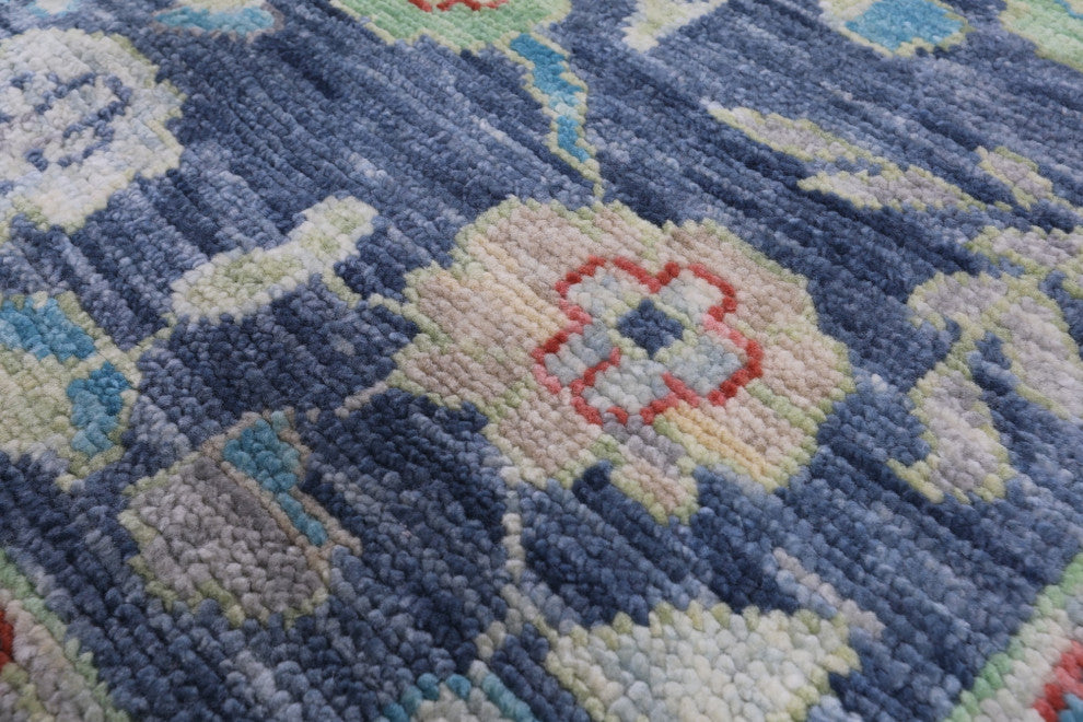 10' Square Handmade Turkish Oushak Wool Rug - Q14957