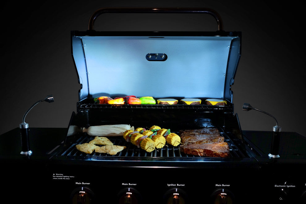 Permasteel LED Grill Lights, 2-Pack in Black