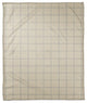 Cream and Gray Check 50x60 Coral Fleece Blanket