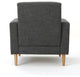 GDF Studio Stratford Mid Century Modern Fabric Club Chair, Gray