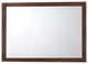 Mid Century Modern Wooden Frame Mirror, Rectangular Shape, Walnut