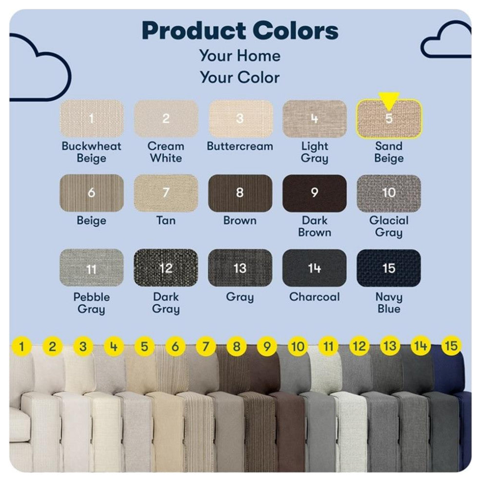 Serta Palisades 73" Track Arm Sofa with Removable Covers Sand Beige