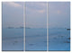 "Light Blue Sunset at Lung Kwu Tan Beach" Metal Wall Art, 3 Panels, 36"x28"