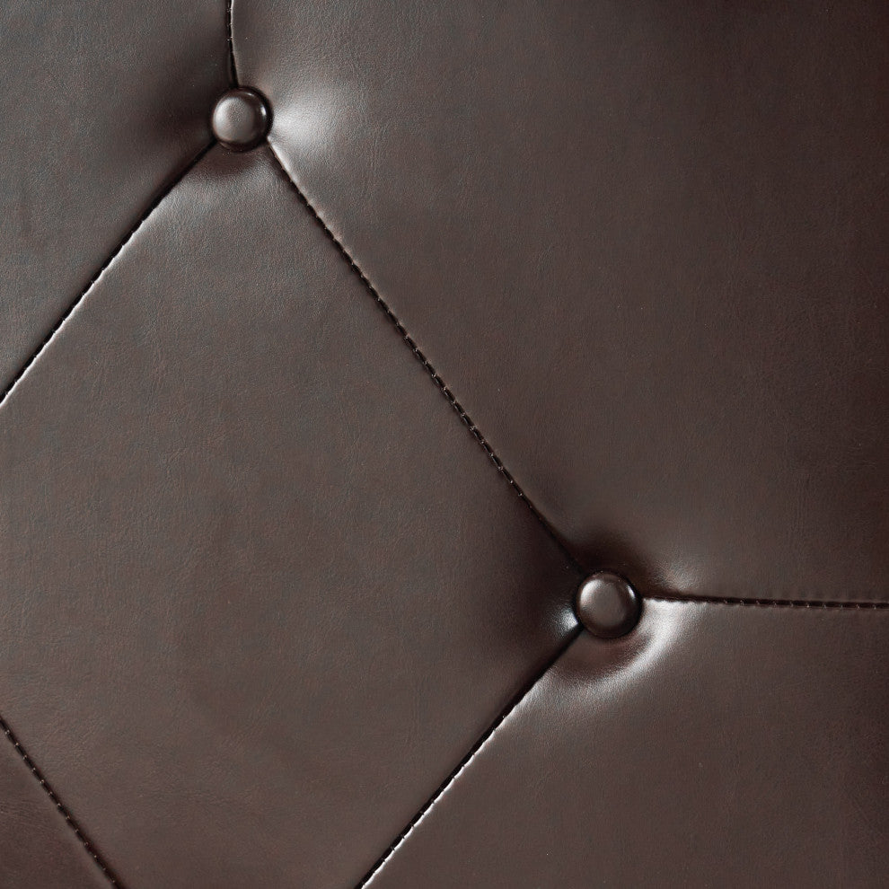 GDF Studio Barzini Leather Club Chair, Brown