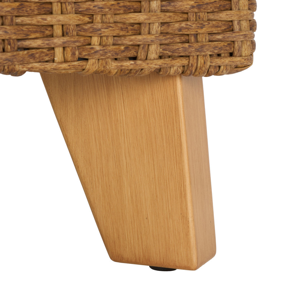 Safavieh Couture Indoor-Outdoor Margarita Wicker Patio Sofa, Natural/White