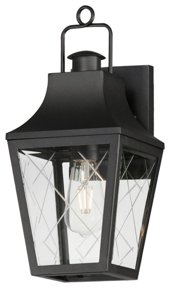Maxim 30361 Storybook 15" Tall Outdoor Wall Sconce - Black