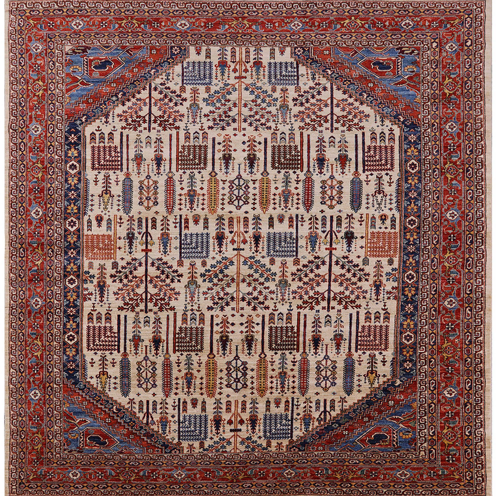 Ahgly Company Indoor Square Mid-Century Modern Area Rugs, 6' Square