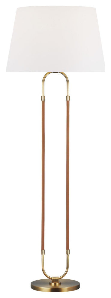 Katie Floor Lamp, Time Worn Brass