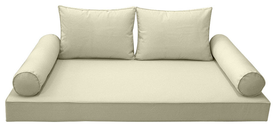 S1 Queen Size 5PC Pipe Daybed Mattress Cushion Bolster Pillow Complete Set AD005
