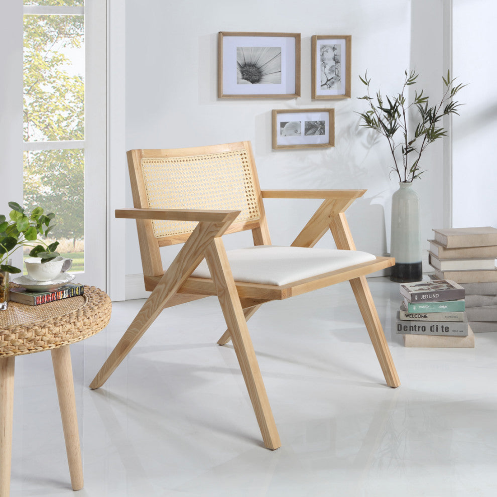 Safavieh Couture Krystine Rattan Accent Chair, Natural, Natural