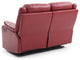 Cobre Faux Leather Double Reclining Love Seat, Red