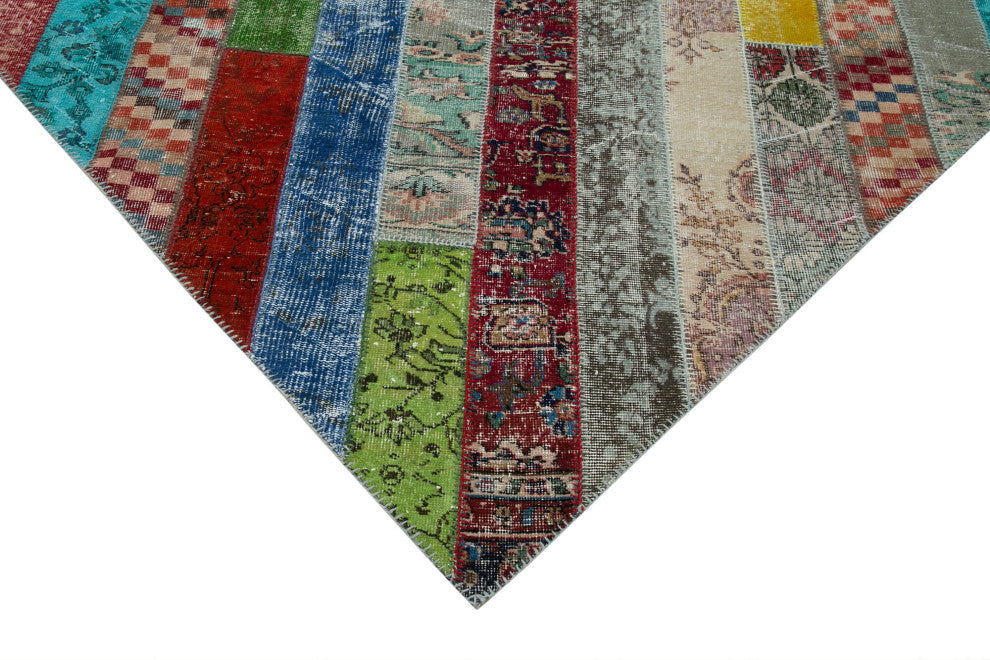 Rug N Carpet - Handmade Oriental 6' 8" x 10' 0" Boho Patchwork Area Rug