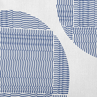 Circles and Squares Polyester Indoor Pillow, Nautical Navy, 20"x20"