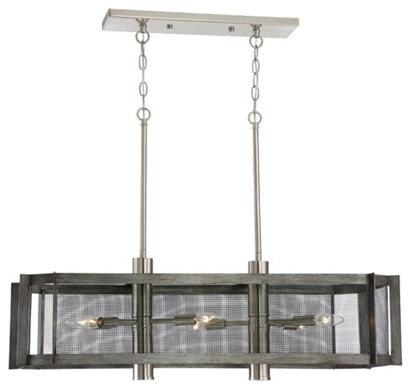 Baxter 6-Light Island, Weathered Iron