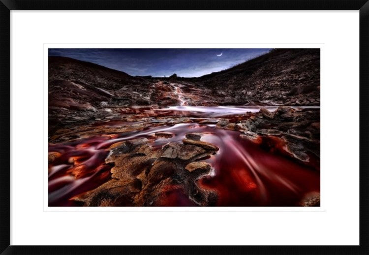"Last Lights In Rio Tinto Iii (Red River)"  by Jesus M. Garcia, 30x20"