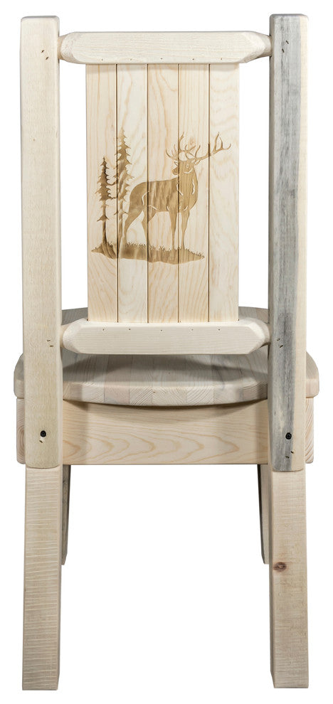 Homestead Collection Side Chair, Elk Design, Lacquered