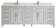 Cambridge 84 Double Sink Bath Vanity in Coventry Gray, 2" Empira White Top
