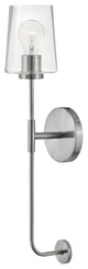 Lark Kline 23" Single Tall Wall Sconce, Brushed Nickel