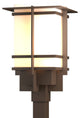 Tourou Large Outdoor Post Light, Coastal Bronze Finish, Opal Glass