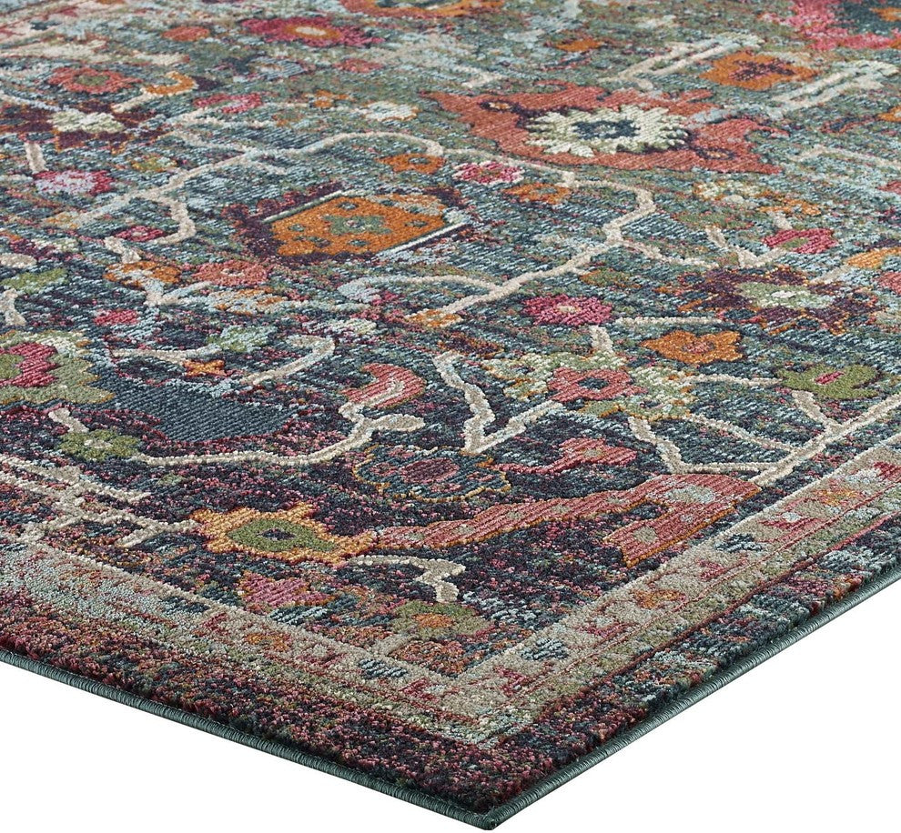 Tribute Every Distressed Vintage Floral 5x8 Area Rug