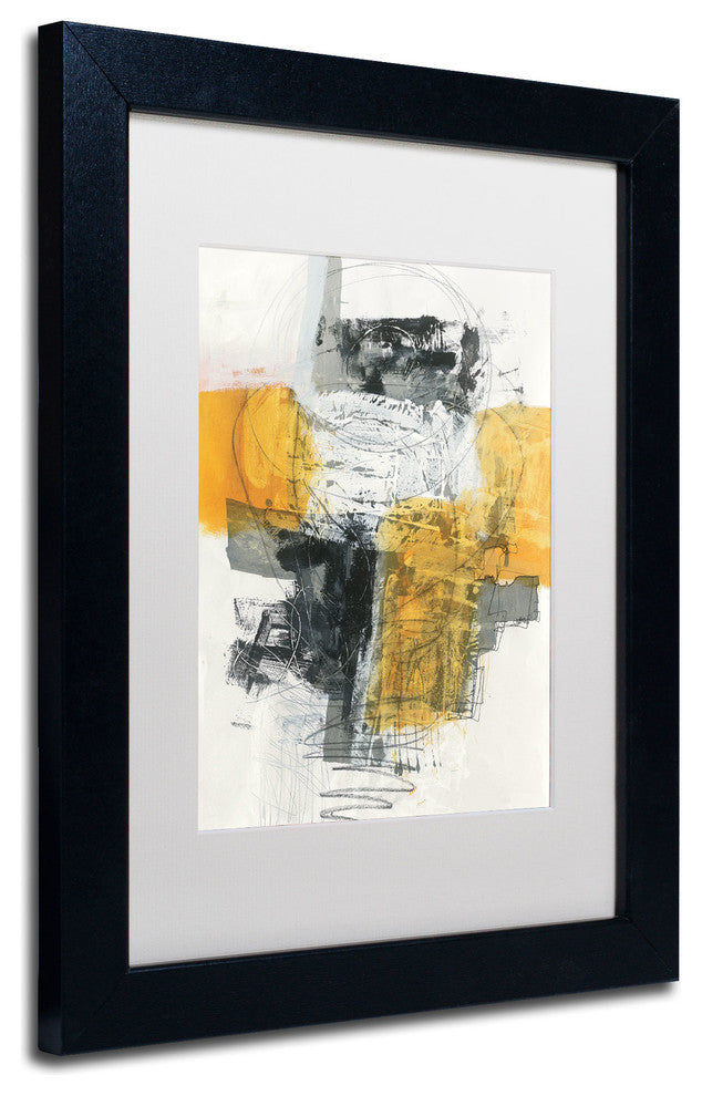 'Action I' Matted Framed Canvas Art by Jane Davies