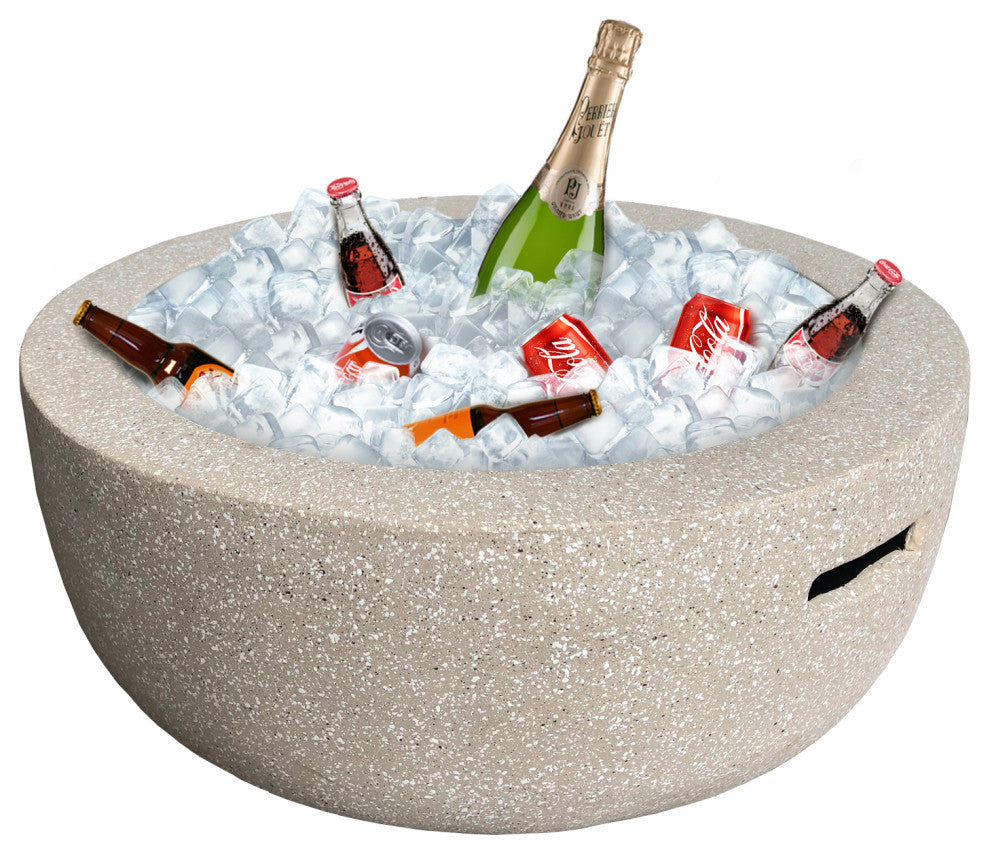 17'' H x 24'' W Polyresin Wood Burning Outdoor Fire Pit