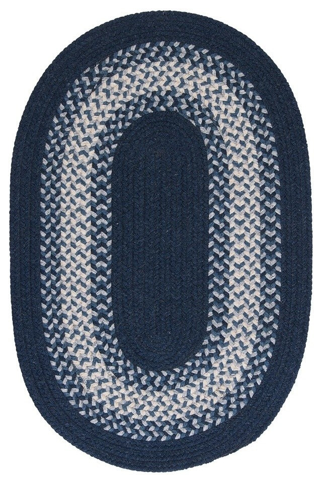 Colonial Mills North Ridge NG59 Navy Traditional Area Rug, Oval 8'x11'