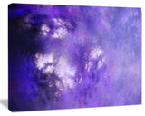 Blur Purple Sky with Stars, Oversized Abstract Canvas Art Print, 60x40