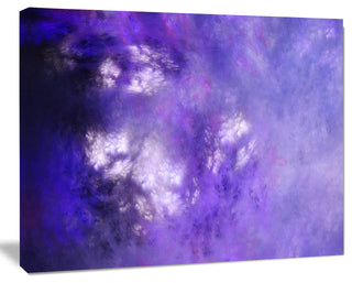 Blur Purple Sky with Stars, Oversized Abstract Canvas Art Print, 60x40