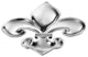 Shiny Silver Fleur de Lis Serving Dish