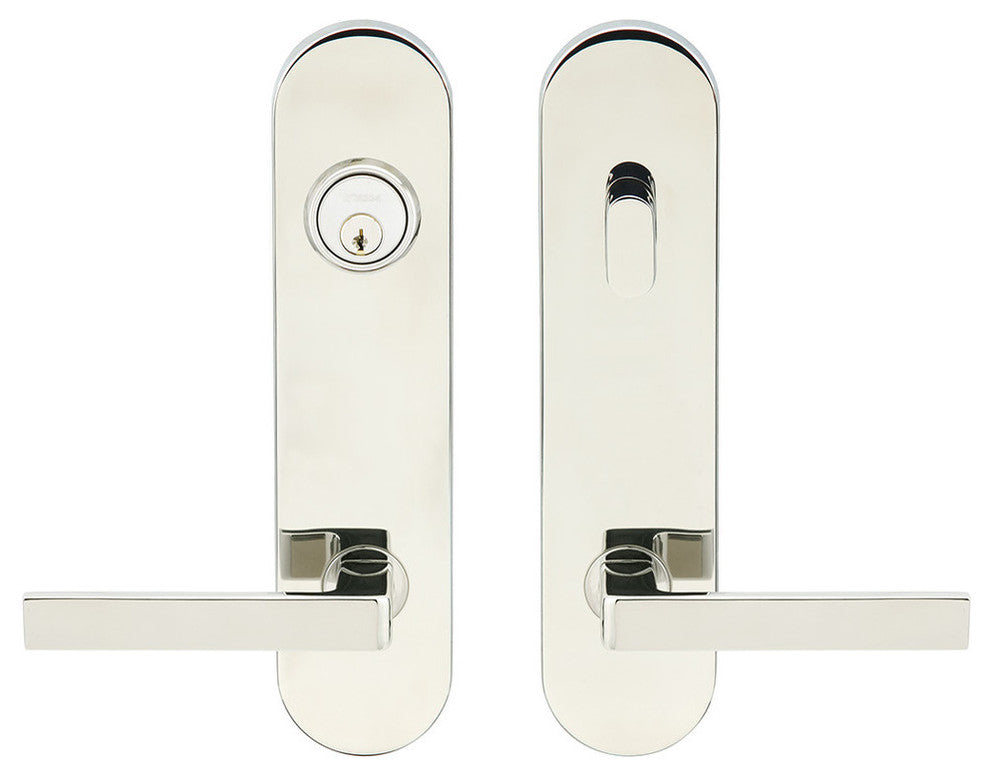 Tokyo Lever, Tubular Entry, Single Cylinder, RH, Polished Stainless Steel