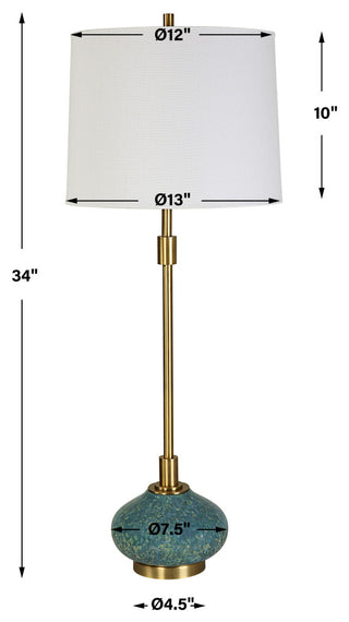 Uttermost Kaimana Aged Blue Buffet Lamp