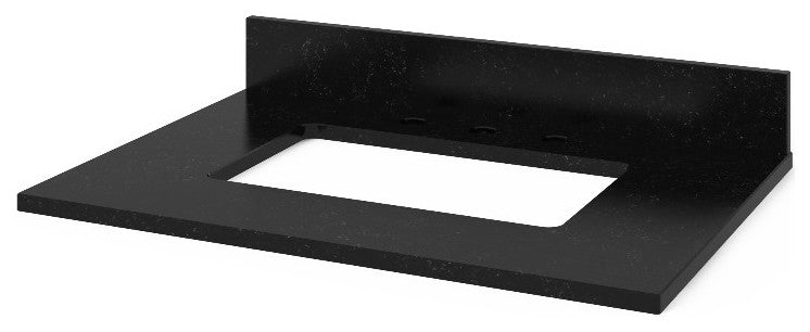 Astoria Transitional 30" Espresso Vanity, Black Granite Vanity Top
