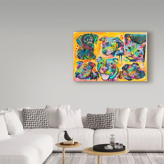 Dean Russo '5 Dogs and a Cat' Canvas Art, 47"x30"