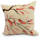 20" Wild Oak Branch Cream Floral Print Decorative Throw Pillow