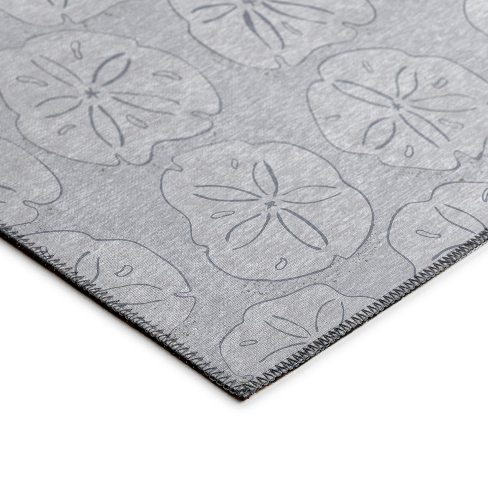 Dalyn Indoor/Outdoor Seabreeze SZ10 Silver Washable 9' x 12' Rug