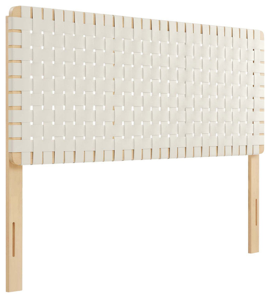Sparta Weave Queen Vegan Leather Headboard