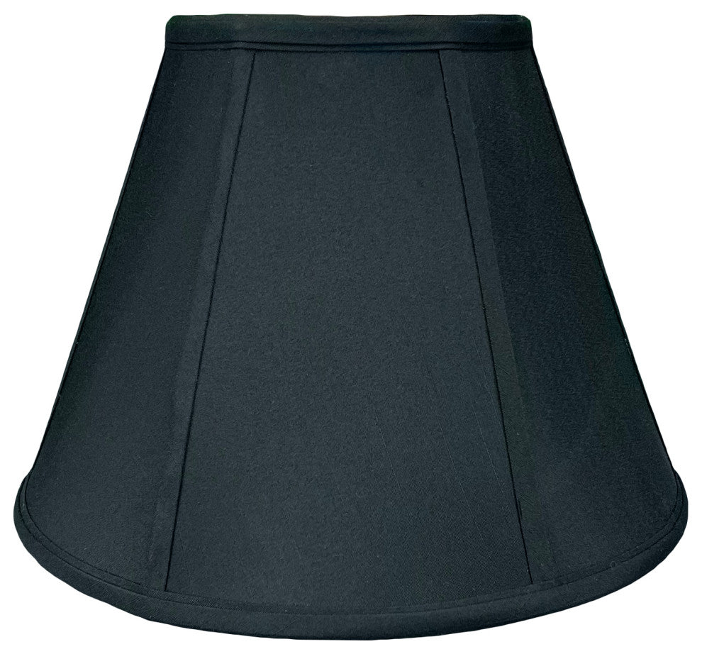 Royal Designs Deep Empire Bell Lamp Shade, Black, 6x12x9.25, Set of 2