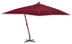 Vidaxl Cantilever Umbrella With Wooden Pole 157.5"x118.1" Bordeaux Red
